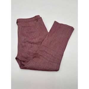 Anne Klein Women's Dress Pants Size 14 Burgundy Red Straight Leg Career Work